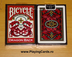 Carti de joc Bicycle Dragon Back - poker size - produs fabricat in USA foto