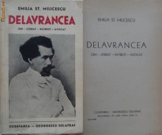 Emilia St. Milicescu , Delavrancea , biografie , 1940 , exemplar semnat de autor