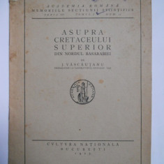 ASUPRA CRETACEULUI SUPERIOR DIN BASARABIA DE NORD,BUCURESTI-IASI,1923