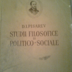 STUDII FILOSOFICE SI POLITICO-SOCIALE ~ D.I.PISAREV