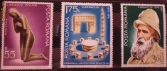 Timbre nestampilate de colectie Romania, Centenarulnasterii lui C Brancusi, 1976, LP 906 foto