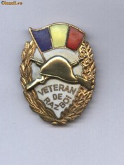 INSIGNA VETERAN DE RAZBOI foto