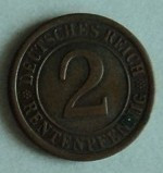 B. 2 rentenpfennig 1924 A foto
