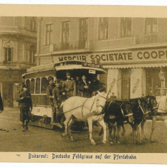943 - BUCURESTI, Tramvai tras de cai, Romania - old postcard - unused
