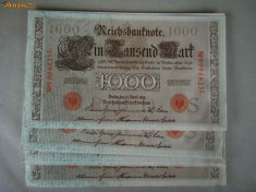 Bancnota 1000 marci 21 aprilie 1910 - UNC foto