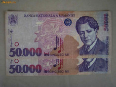 Bancnota 50000 lei 1996 foto