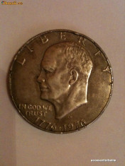 Moneda 1 Dolar SUA Bicentenar Eisenhower foto