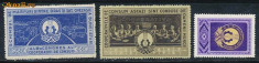 1956 ROMANIA RPR 3 vignete neuzate - Congresul Cooperatiei de Consum MNH foto