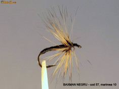 Muste artificiale pt. pescuit - BAXMAN NEGRU - Baxman black - Fekete Baxman foto