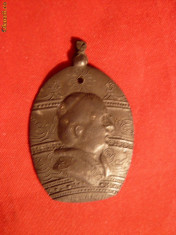 Medalie Papala - antimoniu ,h= 4,5 cm foto