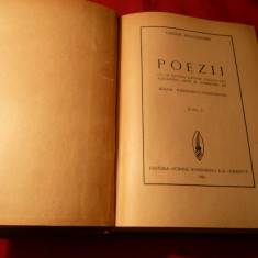 V. Alecsandri - Poezii 1940 vol1si2 -comentate de E.Radulescu -Pogoneanu