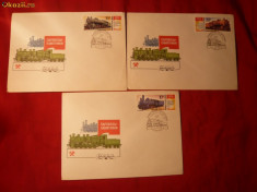 Set 5 Plicuri FDC - Tematica LOCOMOTIVE -URSS foto