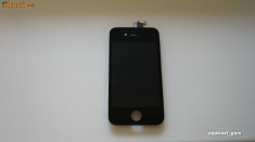 TouchScreen Digitizer LCD Display Rama Geam Apple iPhone 4 Black Original foto