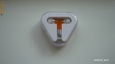 Casti in ear + microfon Apple iPhone Orange TRANSPORT GRATUIT foto
