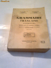 N.SERBAN \ N.DJIONAT - GRAMMAIRE FRANCAISE SUPERIEURE Ed.1937 foto