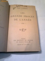 GEO LONDON - LES GRANDS PROCES DE L&amp;#039;ANNEE - 1928 - Ed.1929 foto