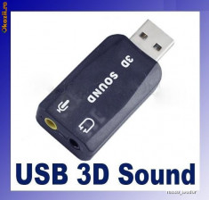 Placa de Sunet Externa Usb Virtual 3D Sound Channel Solutia Ideala pt Mixat sau Daca Vi s-a Ars placa de Sunet+++livrare gratuita+++ foto