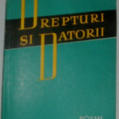 VIRGIL TEODORESCU - DREPTURI SI DATORII (POEME) [editia princeps, 1958]