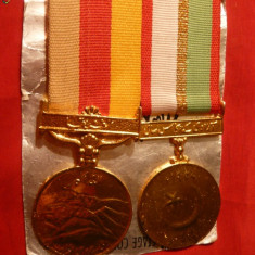 2 Medalii Militare Pakistan -metal aurit