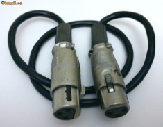 CABLU 0,5M CANNON GB CONECTOR METAL MUFE XLR MAMA M-M foto