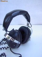 Casti Vintage VIVANCO 8300 (piele ecologica + chrome) foto