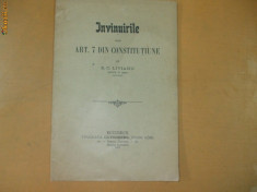 B. C. Livianu Invinuirile aduse art. 7 din Constitutiune 1901 foto