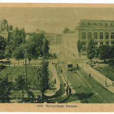 878 - BUCURESTI, TRAMWAY on RAHOVEI Ave. - old postcard, CENSOR - used - 1918