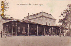 Romania, Gyulafehervar, Alba Iulia,carte postala necirc.1918: Restaurant, animat foto
