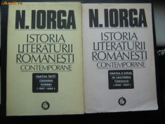 Istoria Literaturii Romane Contemporane - N. Iorga ( NR 7777 ) foto