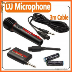 MICROFON WIRELESS semi-PROFESIONAL cu ADAPTOR JACK pentru PC si LAPTOP- pentru KARAOKE foto