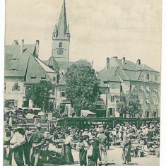 2075 - SIBIU, Market, Romania - old postcard - unused - 1917