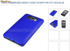 Husa albastra antiradiatii mesh HTC HD2 airmesh + expediere gratuita + folie cadou foto