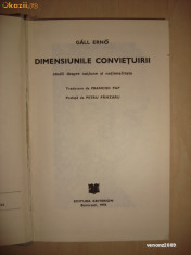 GALL ERNO - DIMENSIUNILE CONVIETUIRII * STUDII DESPRE NATIUNE SI NATIONALITATE foto