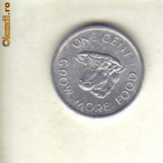 bnk mnd Seychelles 1 cent 1972 unc , fauna