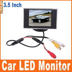 Monitor LCD 3.5 inch Display Auto pentru Camera Parcare Mers Inapoi Marsarier foto