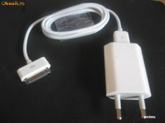 cablu date incarcare iPod iPhone 3G 3GS 4G +incarcator priza foto