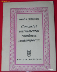 MIHAELA MARINESCU - CONCERTUL INSTRUMENTAL ROMANESC CONTEMPORAN foto