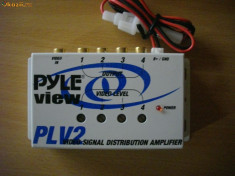 VIDEO -SIGNAL DISTRIBUTION AMPLIFIER PLV 2 PTR.AUTO 12 V-PYLE foto