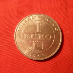 Moneda 1 Euro 1998 ,metal alb ,d=3cm