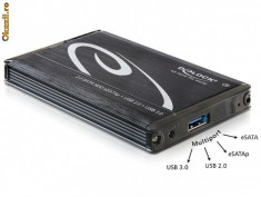 Rack extern (Carcasa) HDD 2.5 SATA la Multiport USB 3.0 + eSATAp - 42488 foto