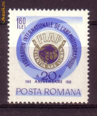 Romania L684 20 ani Fed.Internat.de arta Foto. 1968 foto