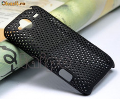 Husa Toc Carcasa HTC SALSA PERFORATED MESH BLACK!CALITATE! foto