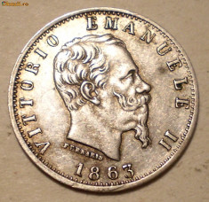 C.057 ITALIA VITTORIO EMANUELE II 20 CENTESIMI 1863 M ARGINT 1,00g foto