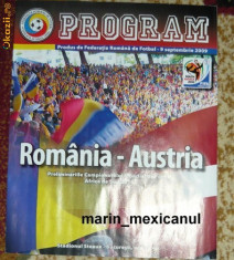 Program Romania - Austria foto