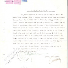 84 Document vechi fiscalizat-21noiembrie1935- Administrator Financiar de Constatare Mixta, reduce impozitul lui Leon Miletianu, Braila