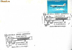 Plic cu stampila aviatie - 75 de ani de la zborul avionului LACUSTA foto
