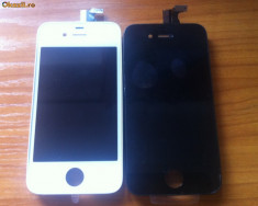 vand ecran display lcd + digitezer iphone 4 4s original (alb/negru) foto