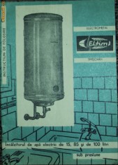Manual instructiuni cu schema electrica boiler romanesc ELTIM foto