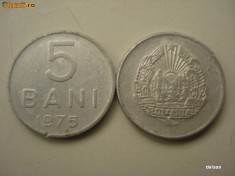 Moneda 5 bani - 1975 foto