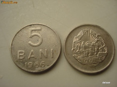 Moneda 5 bani - 1966 foto